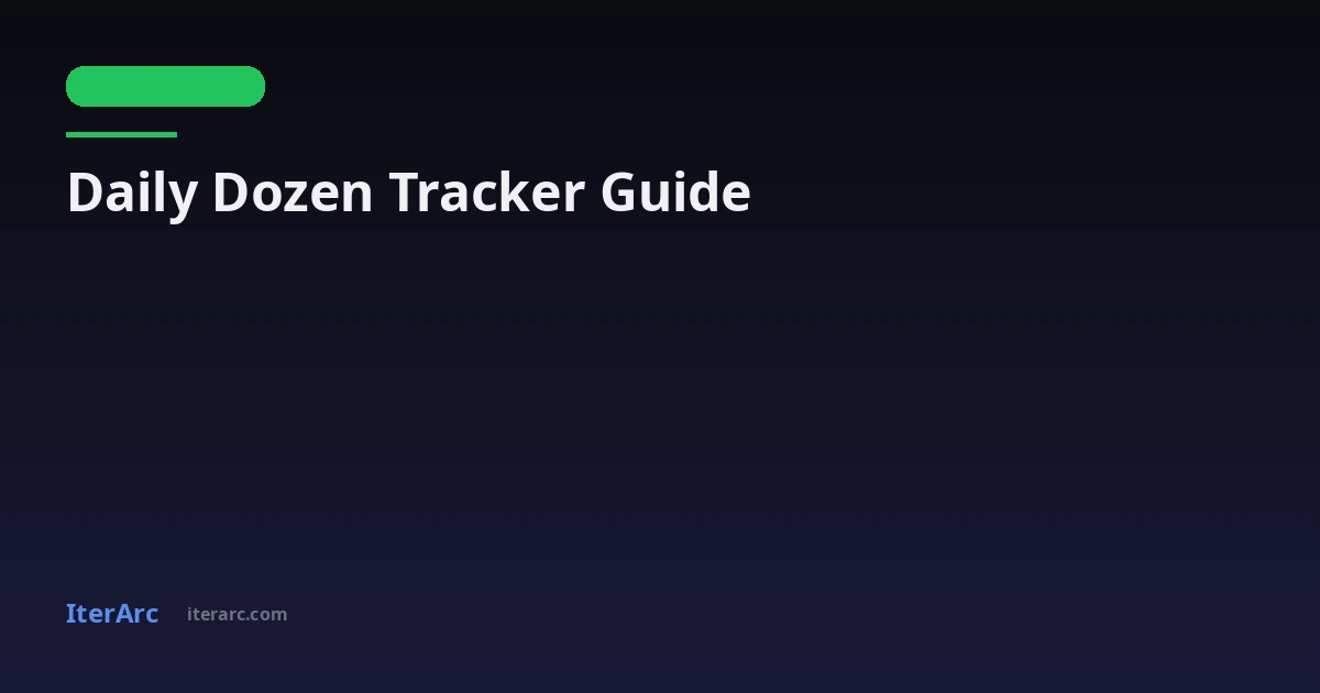 Daily Dozen Tracker: How to Hit Dr. Greger's Nutrition Checklist Every Day