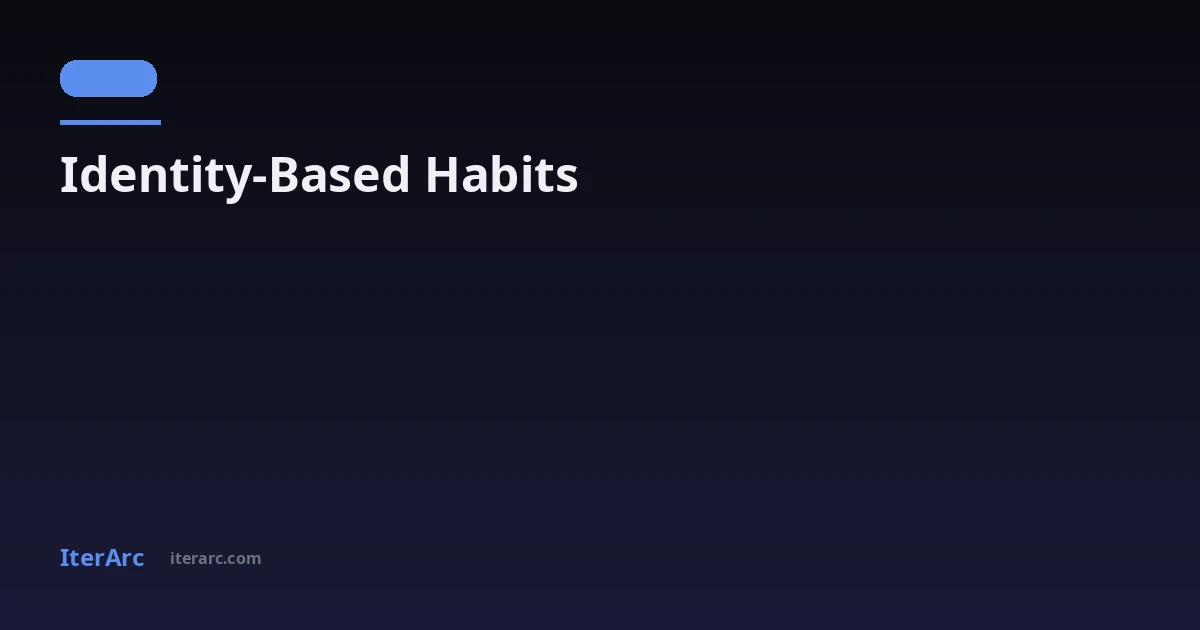 Identity-Based Habits: Why 'I Am' Beats 'I Want To'